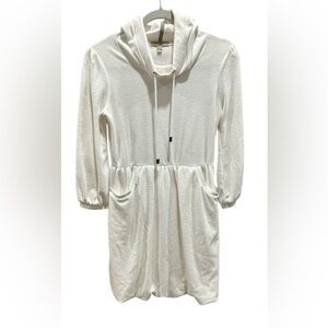 Burberry London Cotton Blend White Hooded Dress. Size S. EUC